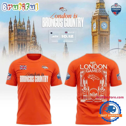 Denver Broncos NFL London game 2025 Limited T Shirt