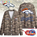 Denver Broncos NFL Veteran Military Camo Heritage Cardigan