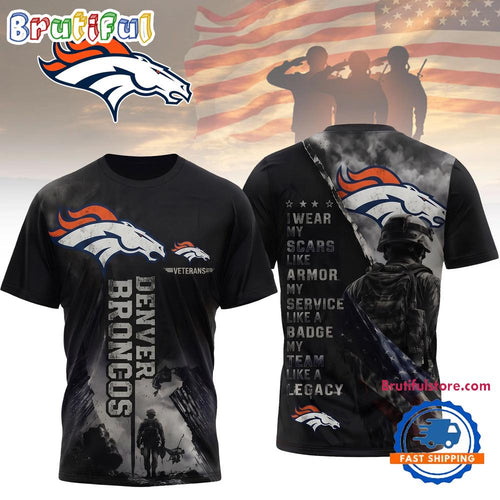 Denver Broncos NFL Veterans Legacy Team New Design 3D Shirt