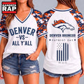 Denver Broncos NFL vs All Y’ All United We Stand V Neck T Shirt