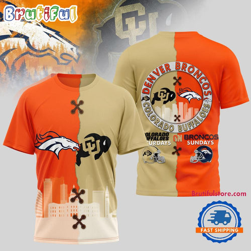 Denver Broncos NFL x Colorado Buffaloes NCAA Limited Edition 3D Shirt
