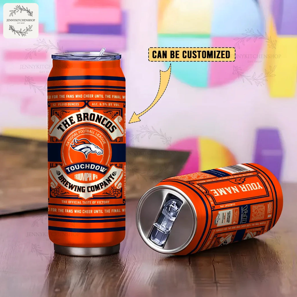 Denver Broncos Personalized Can Shaped Tumbler