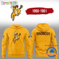 Denver Broncos Throwback 1960 Limited Edition Yellow Hoodie Shirt
