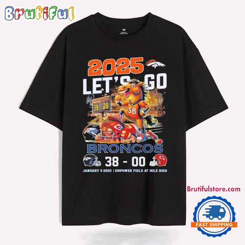 Denver Broncos X Kansas City Chiefs Let’s Go NFL 38-00 2025 Mascot T Shirt