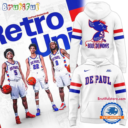 DePaul Blue Demons Basketball Retro Uniform 2026 Limited Edition Hoodie Shirt