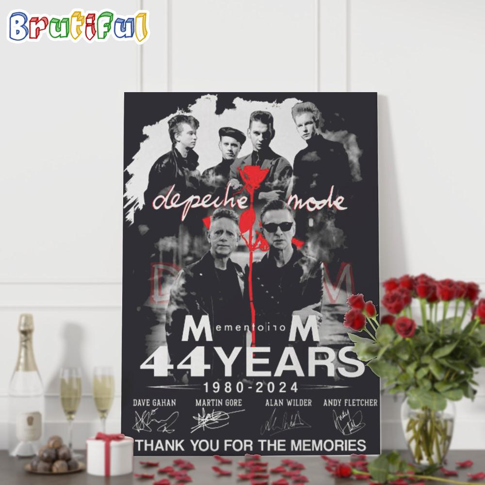 Depeche Mode 44 Years 1980-2024 Thank You For The Memories Wall Art Poster Canvas