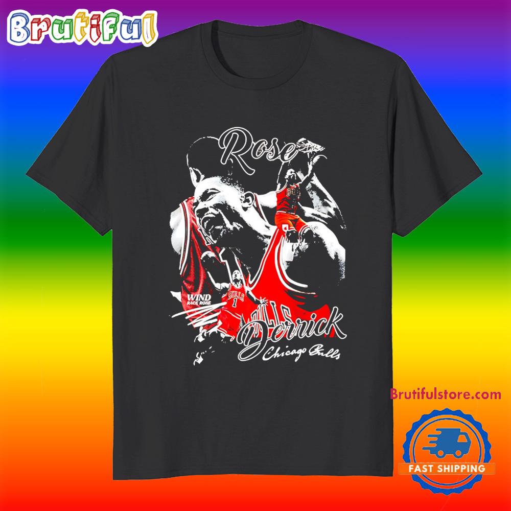 Derrick Rose Chicago Bulls Basketball Vintage Signature T Shirt