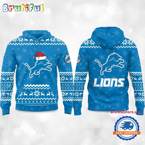 Detroit Lions 2025 Reindeer Football Christmas New Hoodie Shirt