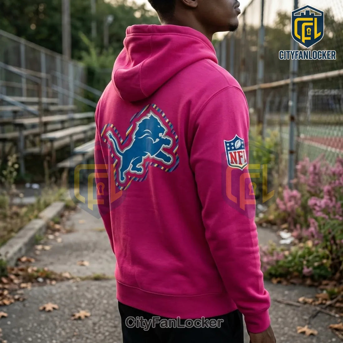 Detroit Lions 2026 Crucial Catch Pink Hoodie