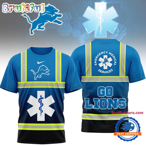 Detroit Lions 2026 NFL National EMT & Paramedic Day Special New 3D Shirt