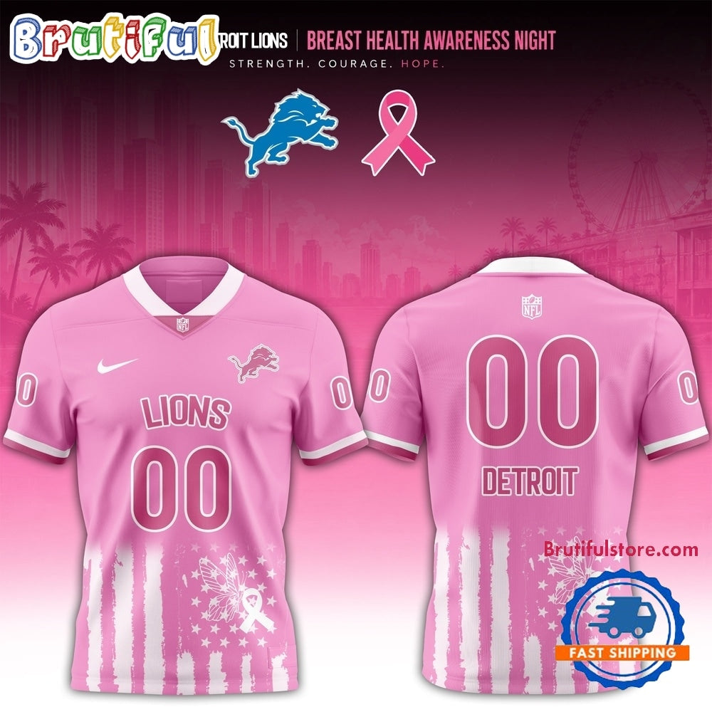 Detroit Lions 2026 x Breast Health Awareness Night Limited Edition Football Jersey