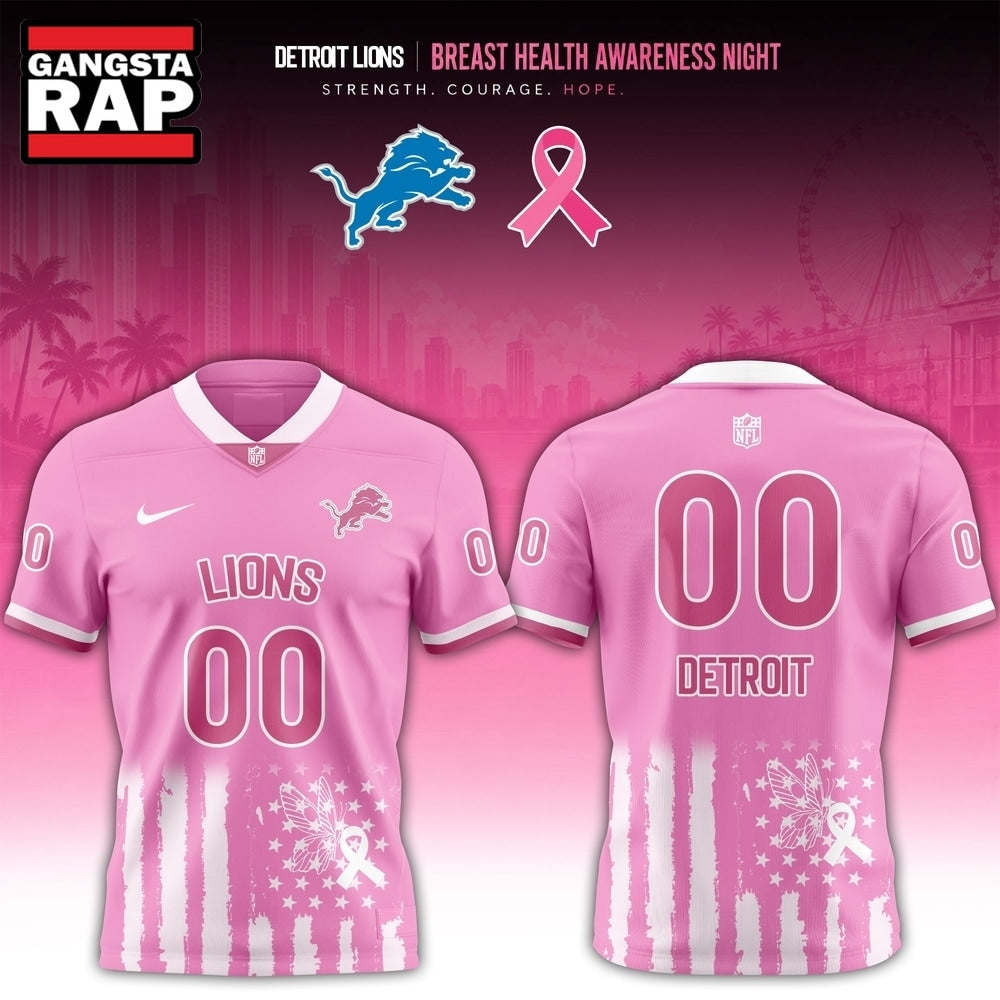 Detroit Lions 2026 x Breast Health Awareness Night Limited Edition Football Jersey
