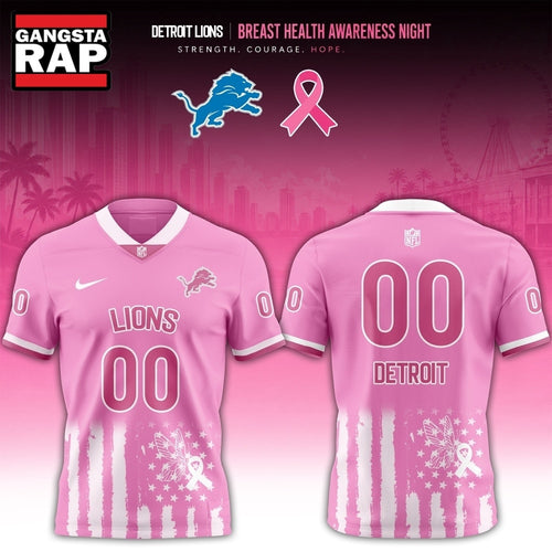 Detroit Lions 2026 x Breast Health Awareness Night Limited Edition Football Jersey