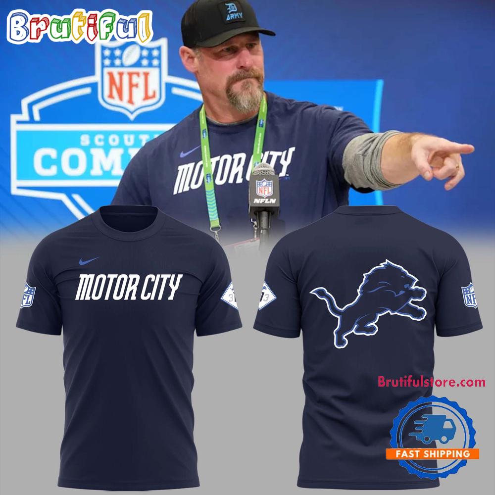 Detroit Lions 313 Motor City 2025 New T Shirt