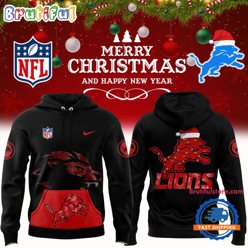 Detroit Lions Christmas 2024 x Bobble Hat Hoodie Shirt