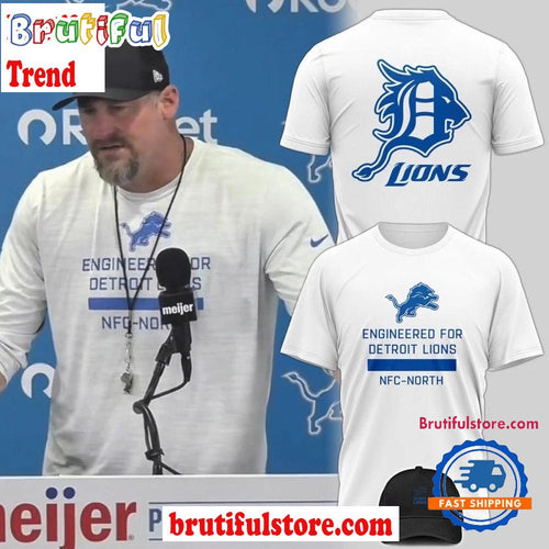 Detroit Lions Engineered For NFC-North 2025 Limited Edition 3D Shirt