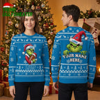 Detroit Lions Grinch Football Ugly Christmas Sweater