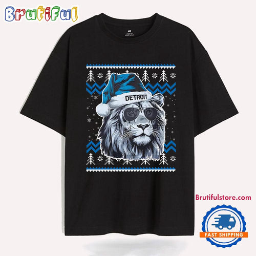 Detroit Lions Logo Team 2024 Christmas Tree T Shirt