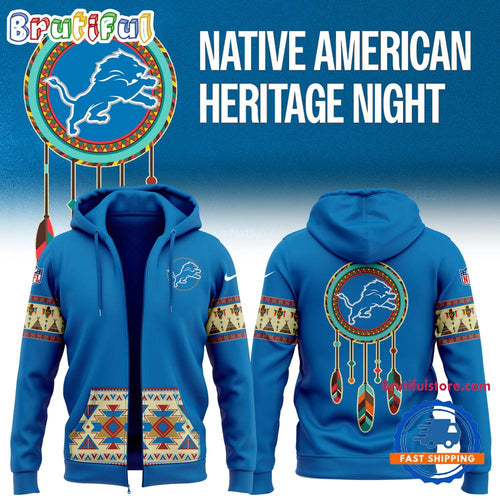 Detroit Lions NFL 2024 Native American Heritage New Hoodie T-Shirt