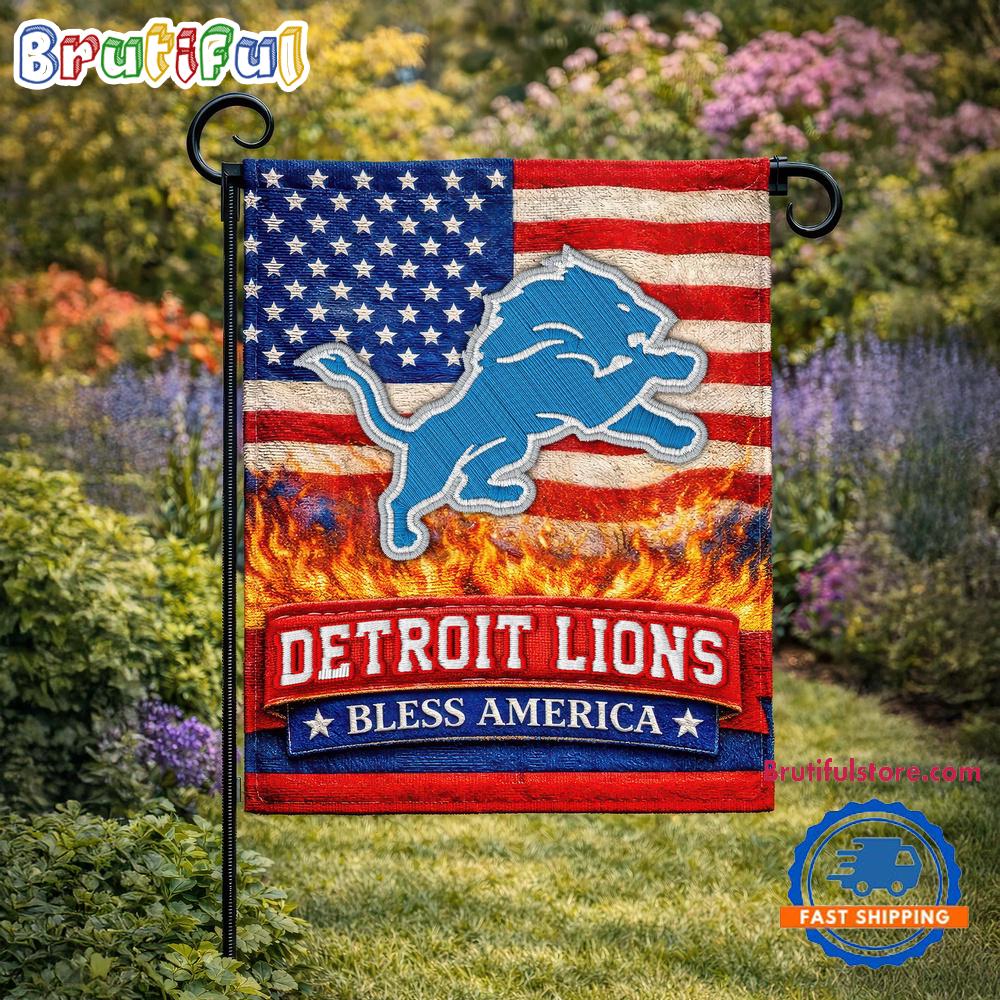 Detroit Lions NFL 250 Years Of America Freedom Flag
