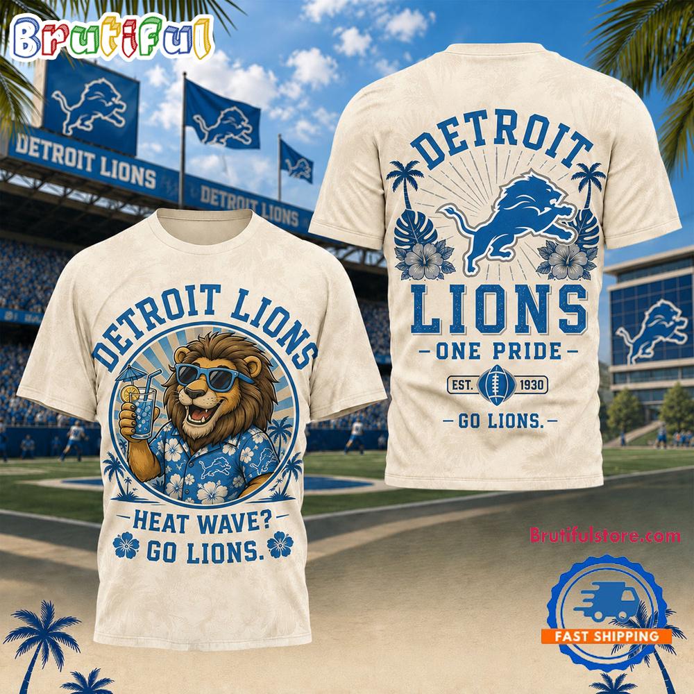 Detroit Lions NFL Beach Vibes Summer Limited Edition 3D Shirt