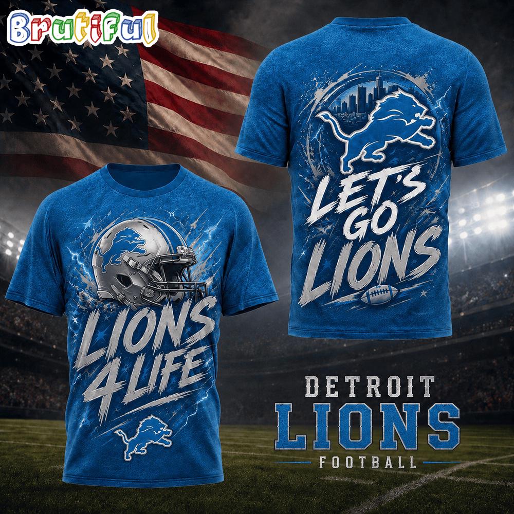 Detroit Lions NFL Fan For Life Limited Edition 3D Shirt