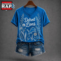 Detroit Lions NFL Floral Garden V Neck T Shirt