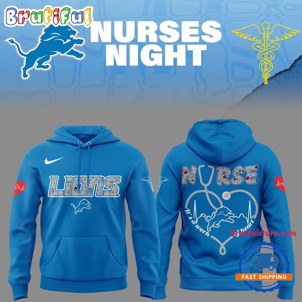 Detroit Lions Nurses Night 2025 All Over Print Hoodie