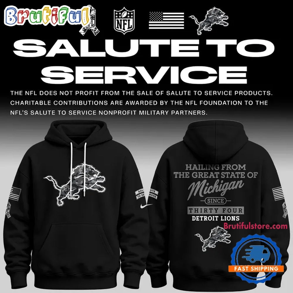 Detroit Lions Salute to Service 2026 Limited Edition Hoodie T-Shirt