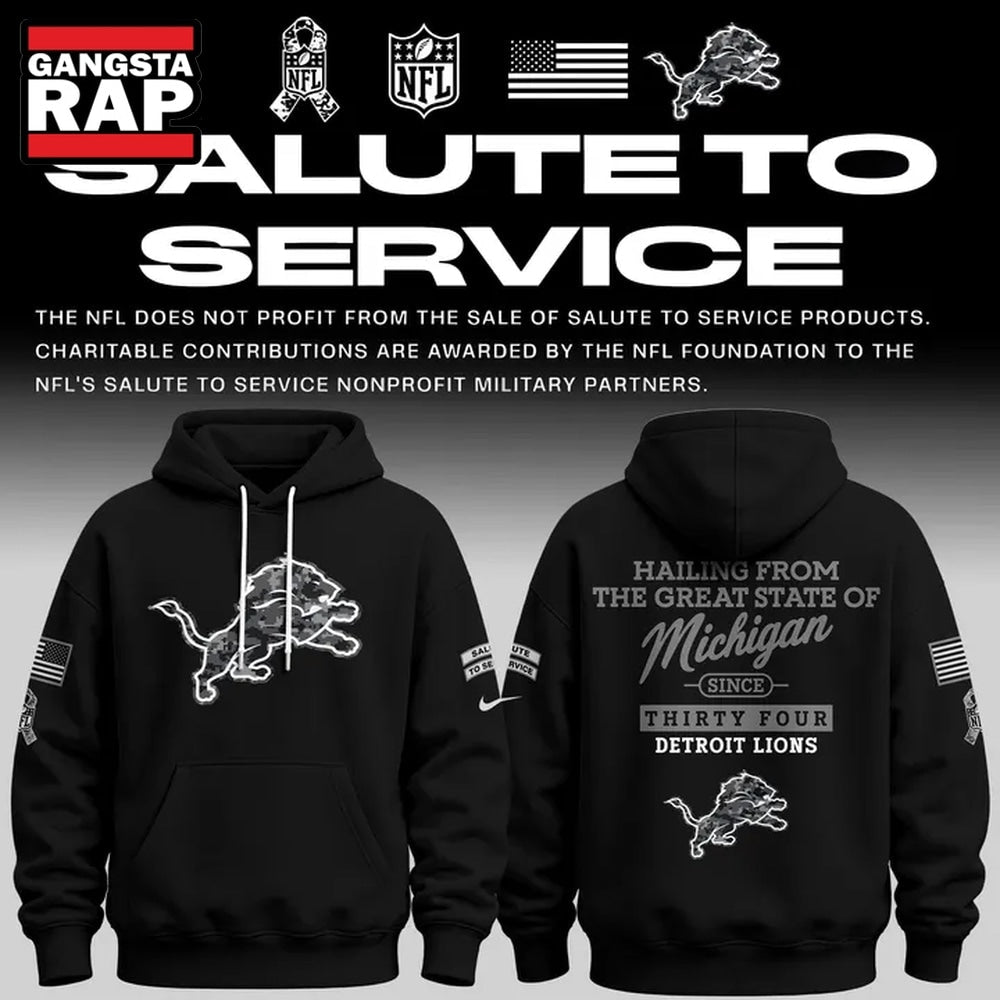 Detroit Lions Salute to Service 2026 Limited Edition Hoodie T-Shirt