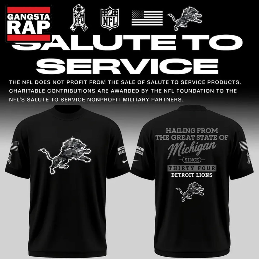Detroit Lions Salute to Service 2026 Limited Edition Hoodie T-Shirt