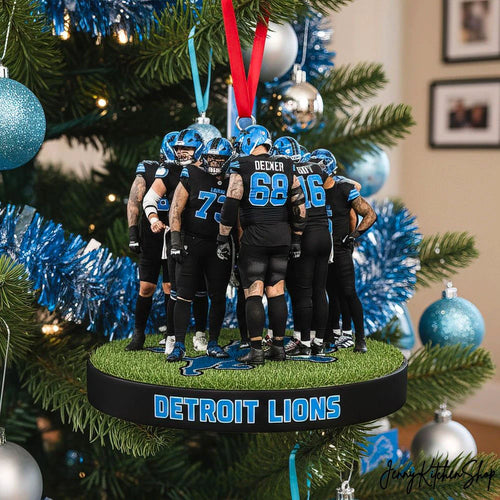 Detroit Lions Team Christmas Ornament