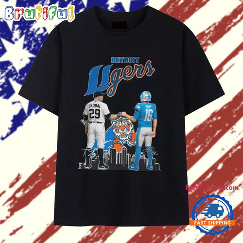 Detroit Lions x Detroit Tigers Legend Signature 2025 T Shirt