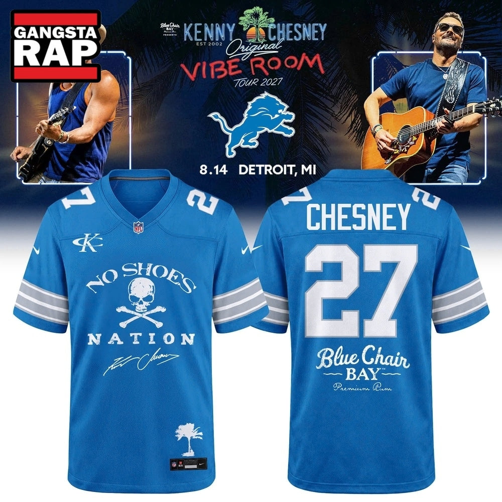 Detroit Lions x Kenny Chesney The Original Vibe Room Tour 2027 Football Jersey