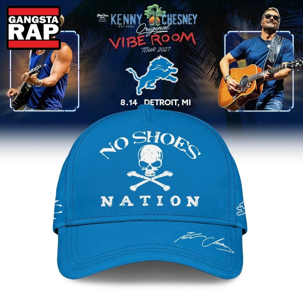 Detroit Lions x Kenny Chesney The Original Vibe Room Tour 2027 Signature Cap, Trendy Music Baseball Cap