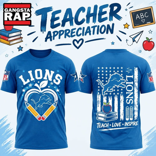 Detroit Lions x Teacher Appreciation 2026 New T Shirt