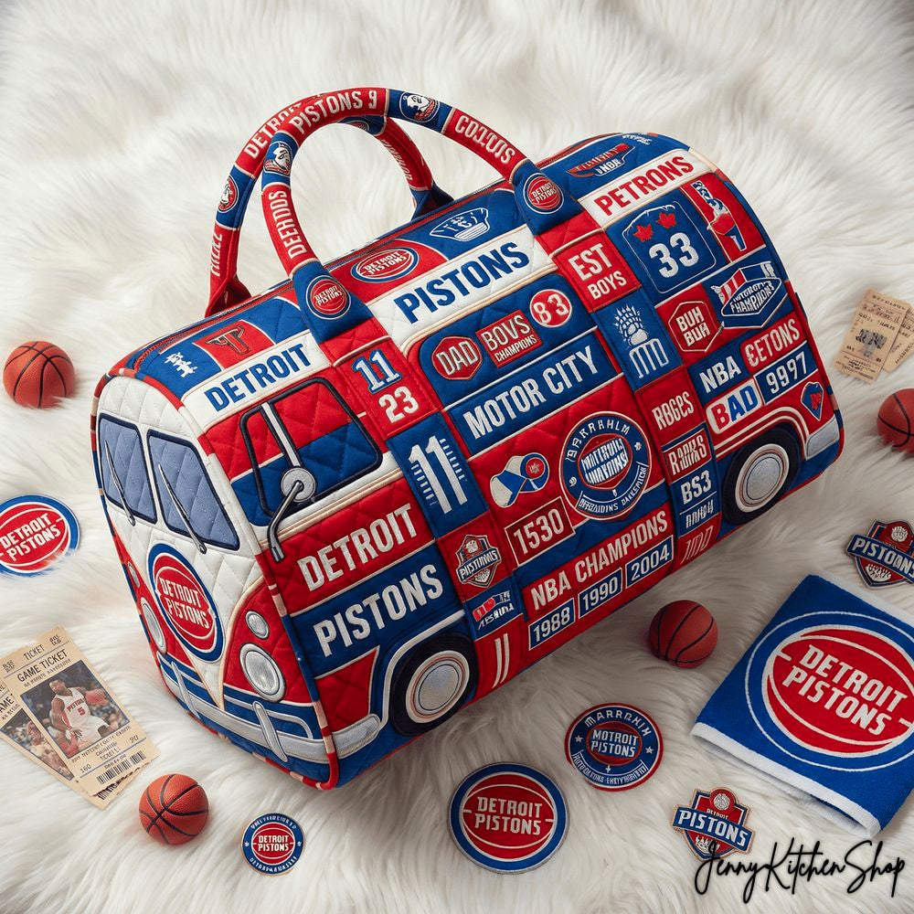 Detroit Pistons Quilted Duffle Bag