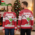 Detroit Red Wings Grinch Playing Hockey Ugly Christmas Sweater