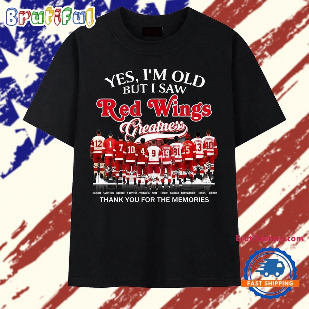 Detroit Red Wings Legends Greatness Vintage Hockey T Shirt