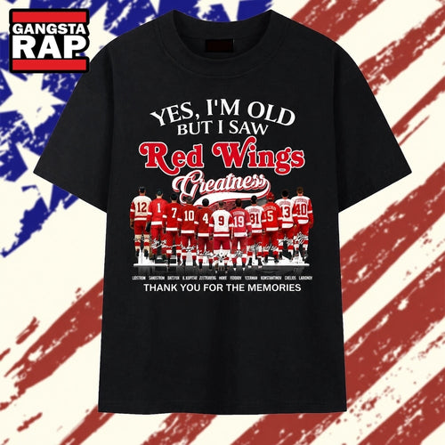 Detroit Red Wings Legends Greatness Vintage Hockey T Shirt