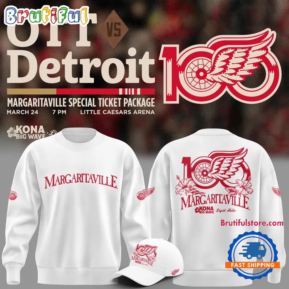 Detroit Red Wings Margaritaville 2026 All Over Print Hoodie T-Shirt