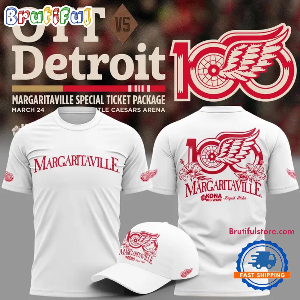 Detroit Red Wings Margaritaville 2026 All Over Print Hoodie T-Shirt