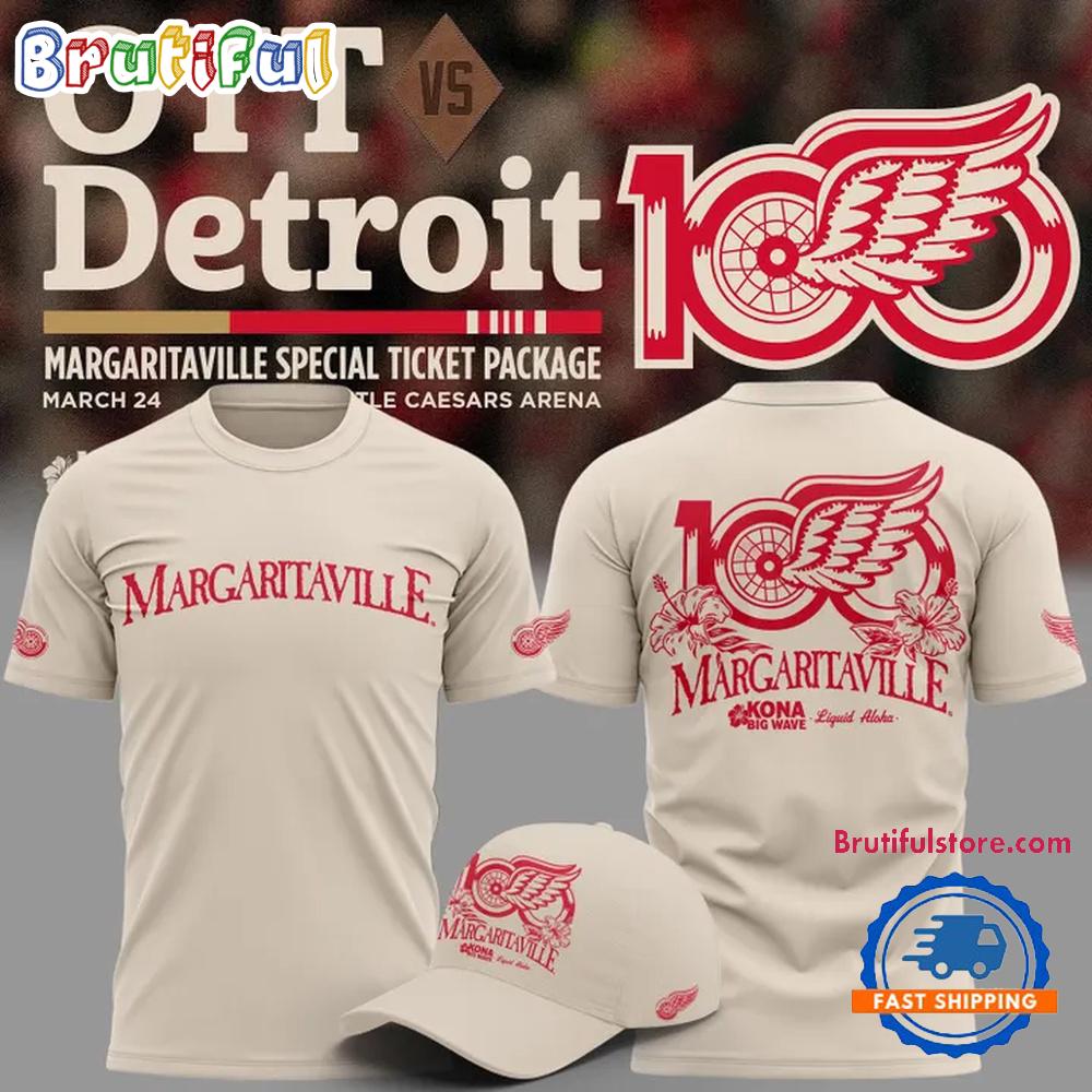 Detroit Red Wings Margaritaville 2026 Limited Edition Hoodie T-Shirt