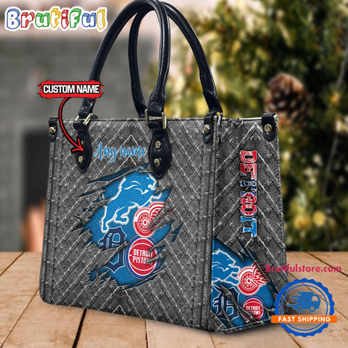 Detroit Sports Limited Edition Custom Leather Handbag