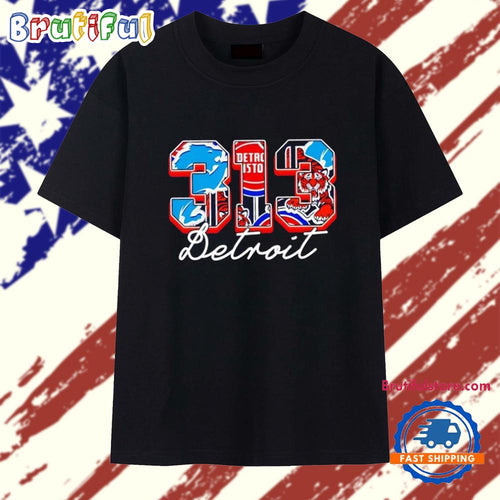 Detroit sports teams 313 Area T Shirt