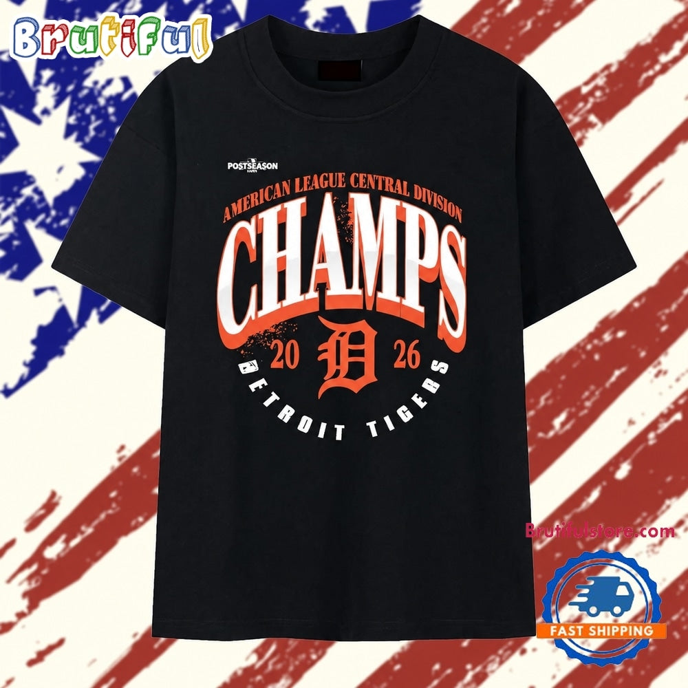 Detroit Tigers 2026 American League Central Division Champs T Shirt