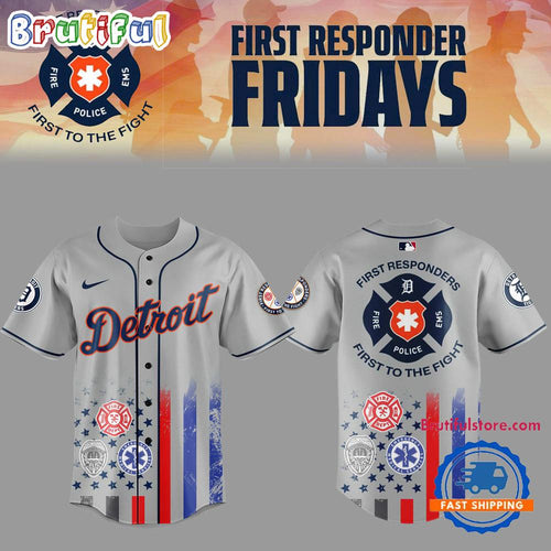 Detroit Tigers First Responders Fridays Limited Baseball Jersey