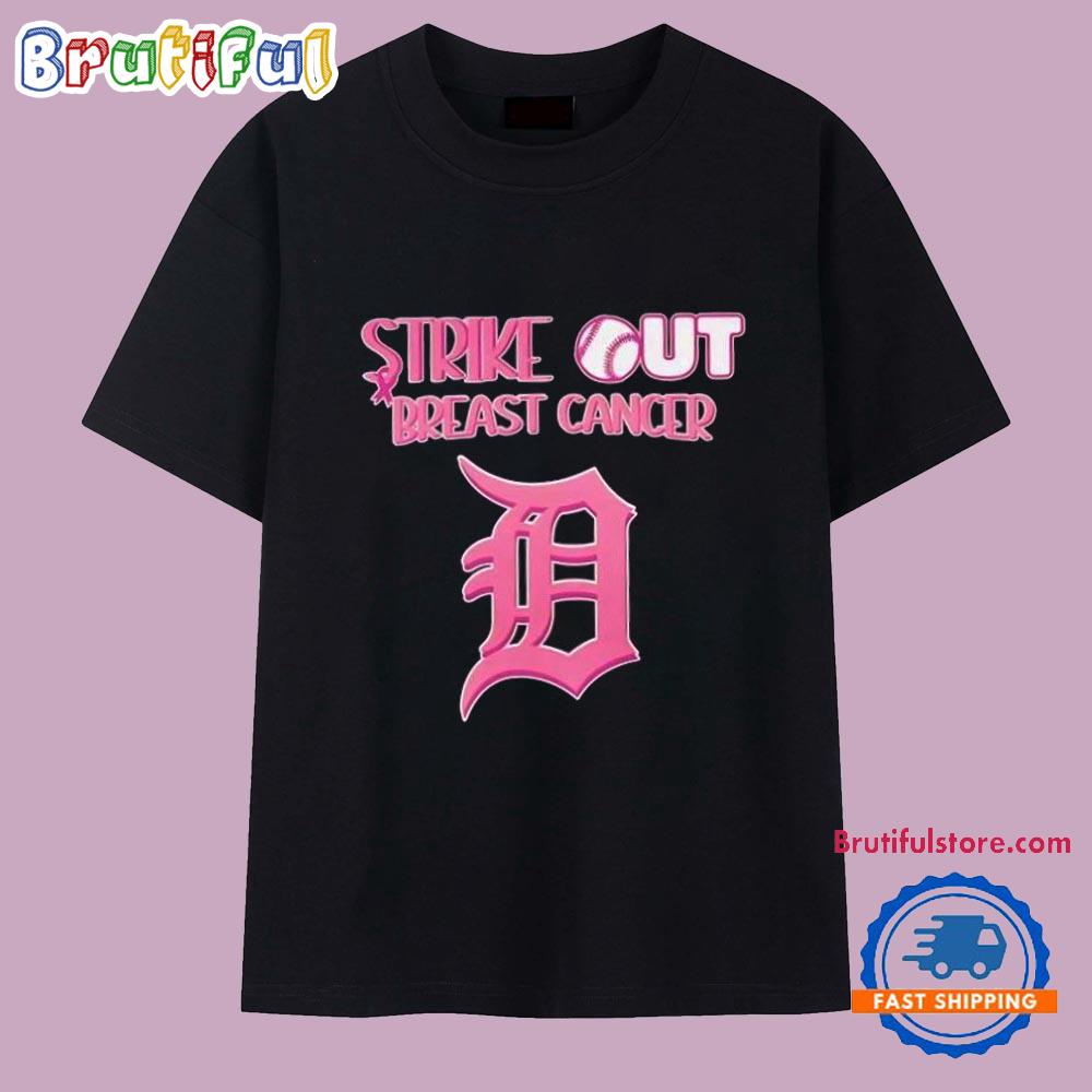 Detroit Tigers strike out Breast Cancer Awareness Month T Shirt