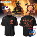 Detroit Tigers x Firefighter Appreciation Night 2025 Black Baseball Jersey