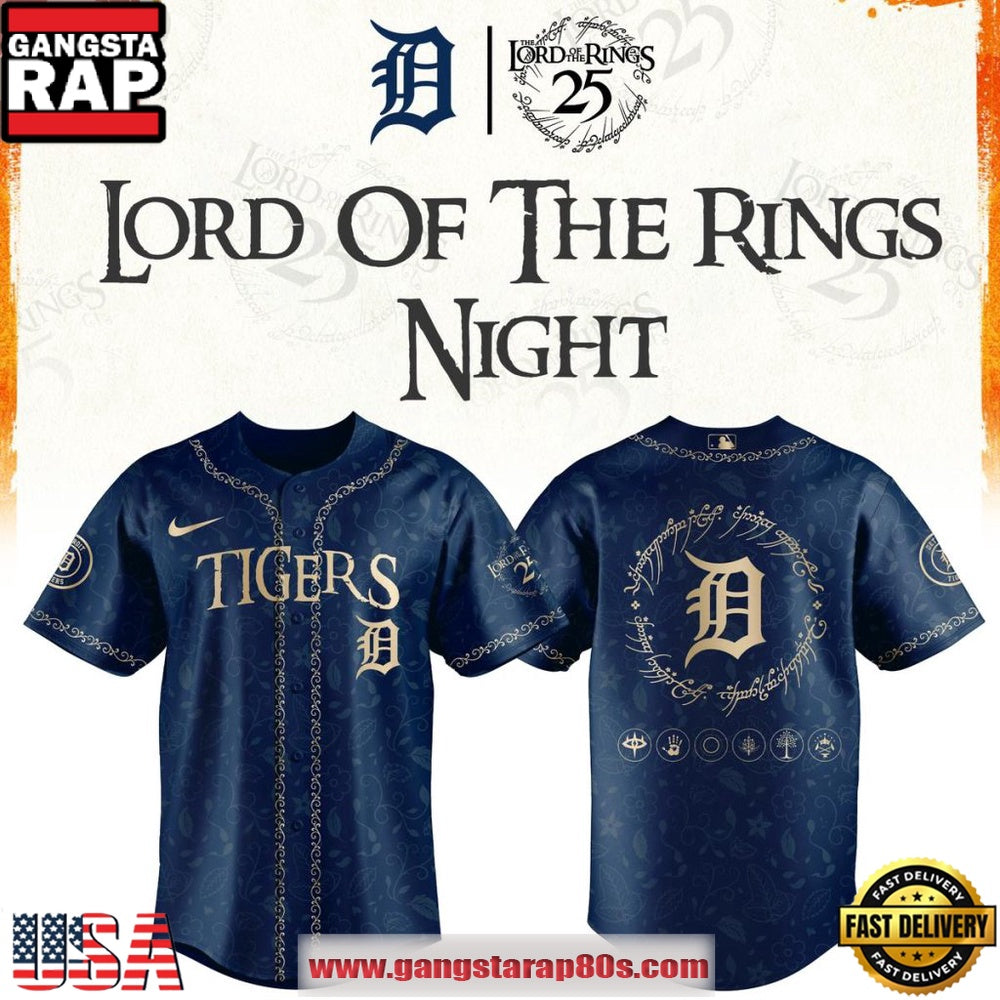 Detroit Tigers x Lord of The Rings Night 2026 Special Edition Baseball Jersey